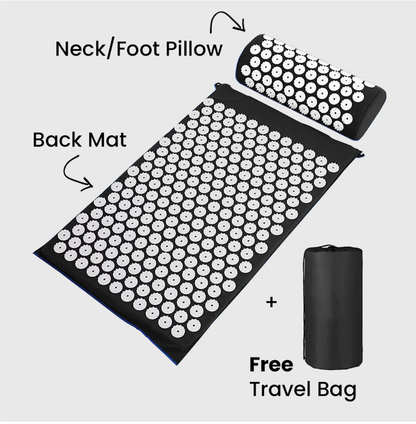 Neck & Back Acupressure Mat + Pillow Set