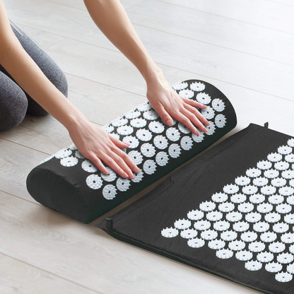 Neck & Back Acupressure Mat + Pillow Set